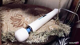 Fit Cougar Seduces Slim Blonde Teen to Saggy Tits Lesbian Ride!