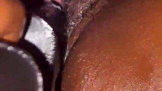 wife squirts hard riding cock anally with huge toy