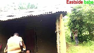 african forest queen teases hunter's outdoor pounding temptation