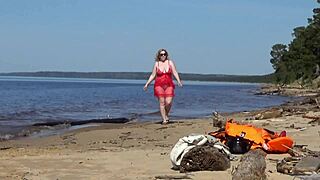 juicy big ass milf beach tease natural tits