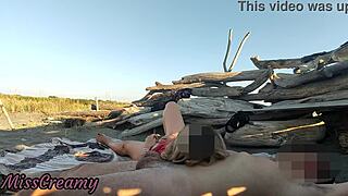 stranger caught stepdad groping my pussy on beach... jerked his dick too!