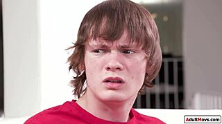 Stepmom's hairy pussy takes stepson's monster cock anal deep