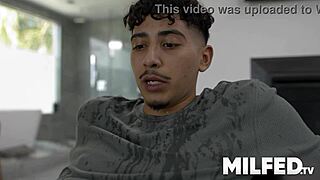 cumming hard all over my hot stepmom's big tits