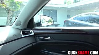 Cuck hubby spies wife riding lover's cock