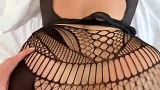 Think sheer pantyhose hides this latina milf's hotel destruction?