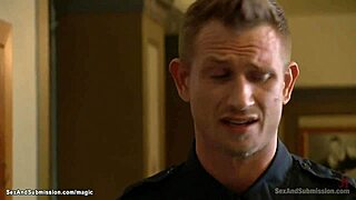 security guards wreck bound milf's ass in brutal gangbang choke!