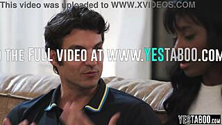 sly roommate sneaks up on ebony milf porn addict for rough black cock pounding