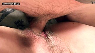 Mary's hairy pussy takes closeup cumshot load?