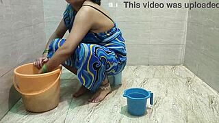 stepmom lets stepson fuck during laundry cleaning