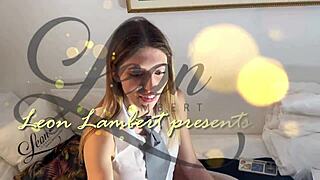 Hot Long Legs Blonde Schoolgirl Handjob Makes Big Cock Cum