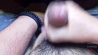 Hot Cumshot Erupts So Intense It Smokes on Muscular Mature Bodybuilder's Belly