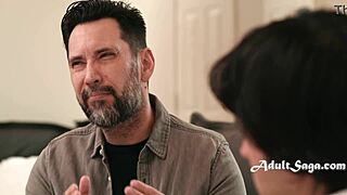 family scams blindfolded stepmom dana vespoli into double penetrating stepsons tight virgin ass and pussy