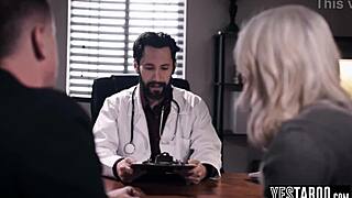 Cunning Doctor Titty Fucks Big Tits Milf Before Husband