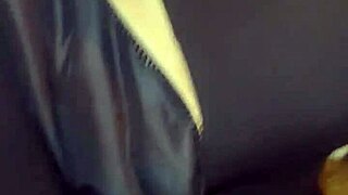 hot mature maid flashes huge tits ass on street