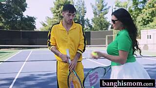 tennis with two milfs? turns into wild foursome fuckfest!
