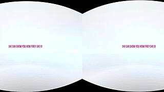 vrallure redhead milf toys shaved pussy with fiery vibrator