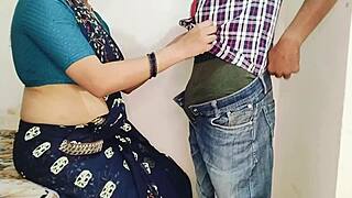 stepmom sucks stepson's hard cock on school way then he doggies her hard