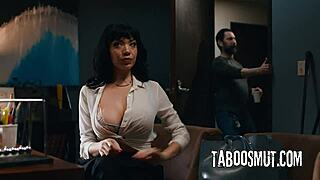 big tits stepmom fists and pounds principal's pussy at school!