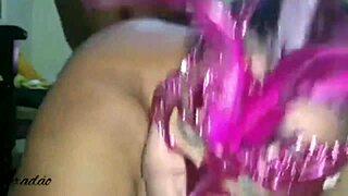 fat latina's huge tits shake wildly as she cums hard from deep pussy licking!