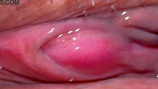 japanese wife's shaved pink pussy throbs close-up 343 days post-virginity loss!