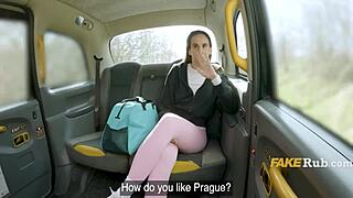 horny milf taxi driver trades massage for free backseat ride