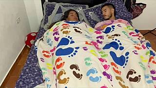 Stepmom sneaks into room horny as fuck mounting stepson's cock all night long full taboo story