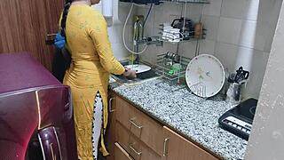 Horny Step Mom Caught In Kitchen Dirty Talk Doggystyle