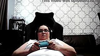 bbw gaming streamer fingers fat pussy during horny solo preview