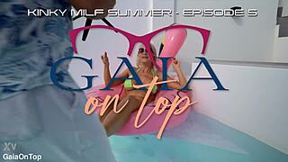 kinky milf gulps piss after anal balloon ass fuck 😜💦