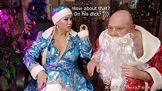 mature couple aimeeparadise fucks santa cosplay with closeup cumshot face