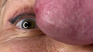 mature lady, take this huge load right on your eyes in epic facecum!