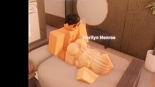 roblox blonde teen slut bent over beach fucked by stepdad's monster cock