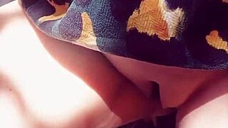 MATURE WIFE'S HUGE SHAVED CAMELTOE PUSSY FLASHED OUTDOORS!