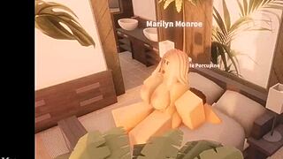 roblox blonde teen slut bent over beach fucked by stepdad's monster cock