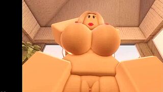 roblox blonde teen slut bent over beach fucked by stepdad's monster cock