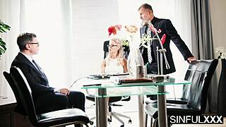 karina king from hr sneaks dirty office fuck with george uhl's big cock