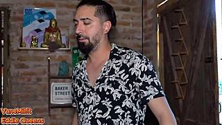 Ready for this ebony fitness milf to dominate you in shadows with her wet pussy?