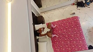 Big-bootied stepdaughter catches her busty stepmom masturbating, joins for juicy lesbian scissoring and squirting orgasms