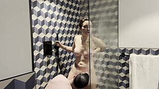 Italian Milf Pornstar Teases Stud With Bareback Shower Secrets