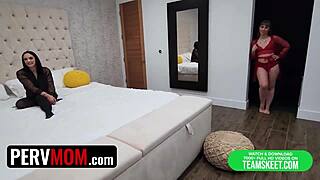 Stepson Pervert Watch Mommies Cum Hard Lingerie Lesbian Scissoring Frenzy