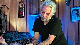 Holiday milf heels pantyhose pussy licked to orgasm