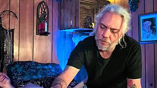 Holiday milf heels pantyhose pussy licked to orgasm