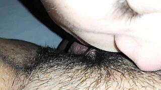 StepMom's Hairy Pussy Gets a Surprise Wake-Up Tongue Lashing