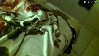 The stepson shyly asks his stepmom to share the bed with him tonight in their cozy bedroom