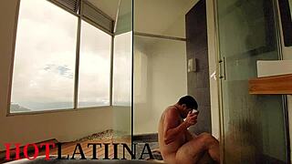amigo fucks me hard in shower medellin colombia homemade style
