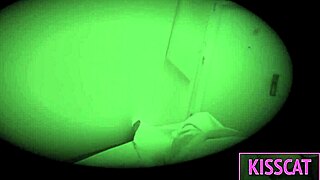 Stepson catches stepmom masturbating... hotel bed sex now in tight pussy?