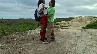 Hey perverted old farmer spots cute uniformed student in fields and bangs her hard