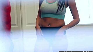 i caught my cheating wife armani black with gi joey's huge cock while hubby's peeping