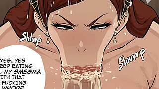 Hilda Boreas sucks smegma dick in cyberboi manga