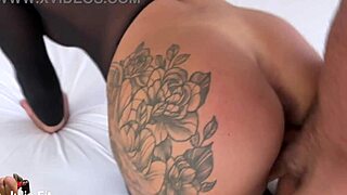 julia fit tells dirty black hairy pussy fuck tale with big clit closeup riding muscular bodybuilder cock pov